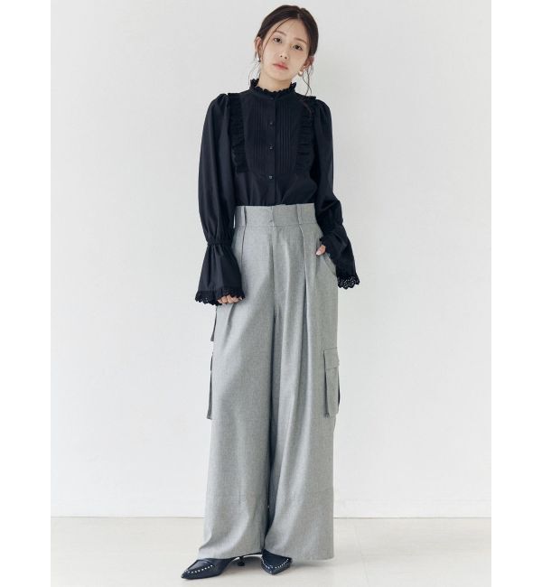 CALNAMUR「コットンフリルレースブラウス」|シャツ・ブラウス|