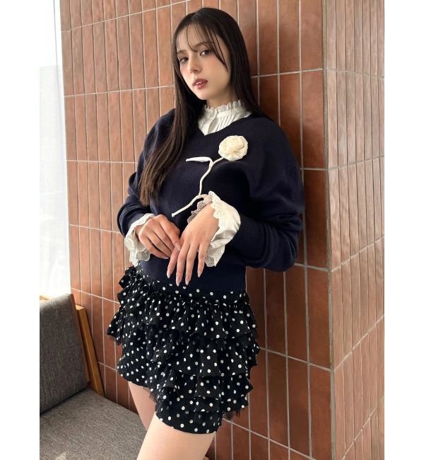 CALNAMUR「コットンフリルレースブラウス」|シャツ・ブラウス|