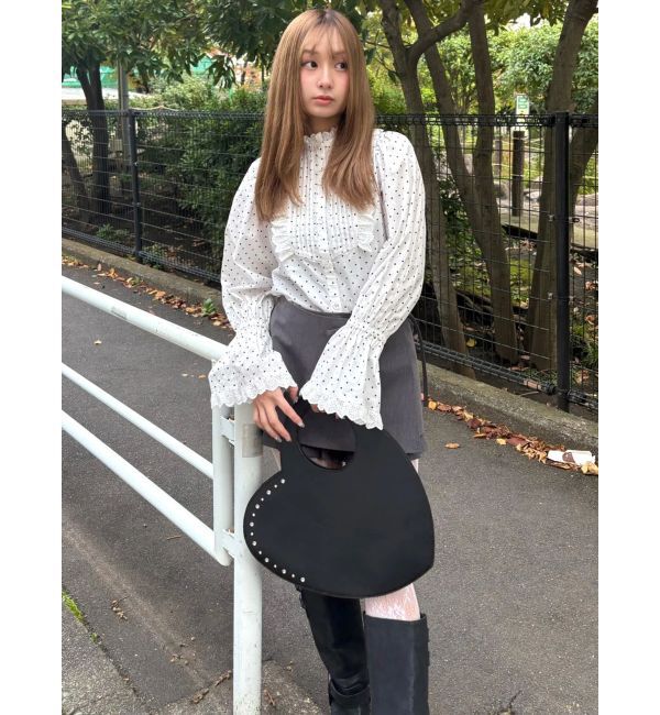 CALNAMUR「コットンフリルレースブラウス」|シャツ・ブラウス|