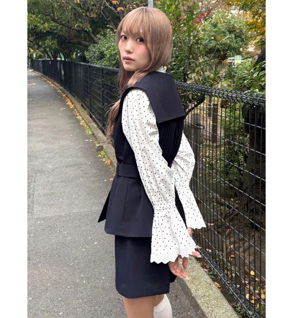 CALNAMUR「コットンフリルレースブラウス」|シャツ・ブラウス|