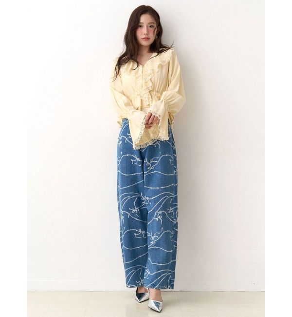 CALNAMUR「ラッフルフリルペプラムブラウス」|シャツ・ブラウス|