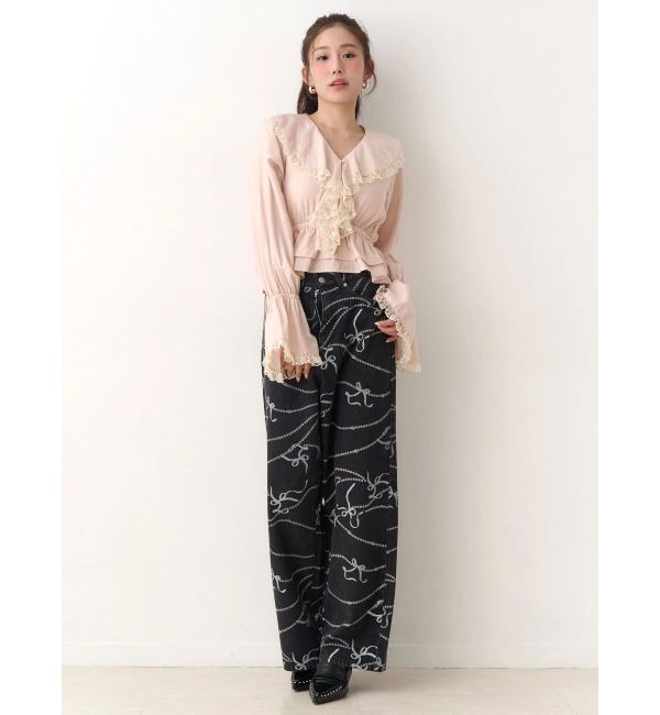 CALNAMUR「ラッフルフリルペプラムブラウス」|シャツ・ブラウス|