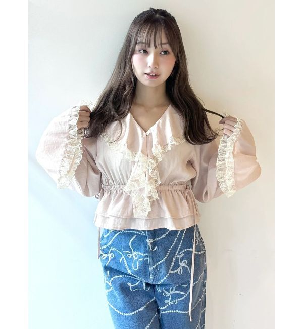 CALNAMUR「ラッフルフリルペプラムブラウス」|シャツ・ブラウス|