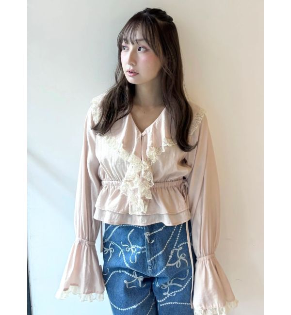 CALNAMUR「ラッフルフリルペプラムブラウス」|シャツ・ブラウス|