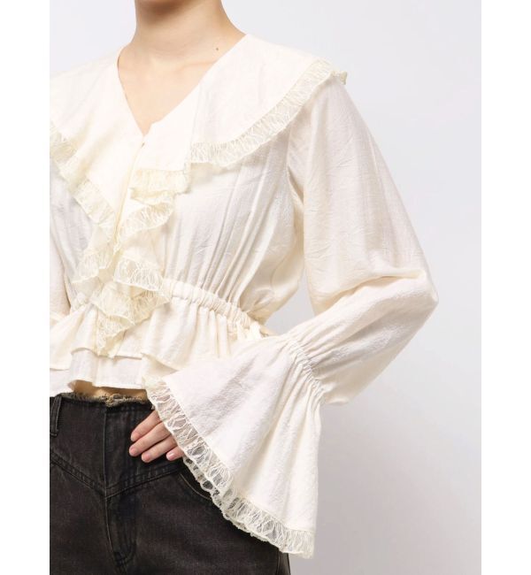 CALNAMUR「ラッフルフリルペプラムブラウス」|シャツ・ブラウス|