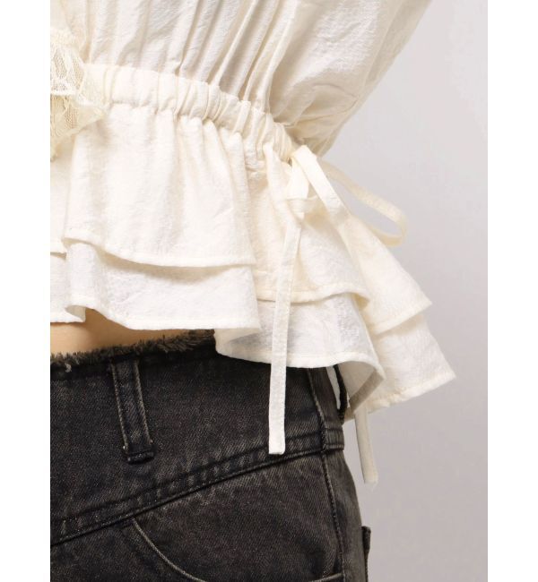 CALNAMUR「ラッフルフリルペプラムブラウス」|シャツ・ブラウス|