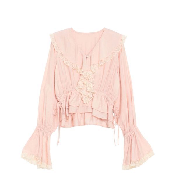 CALNAMUR「ラッフルフリルペプラムブラウス」|シャツ・ブラウス|