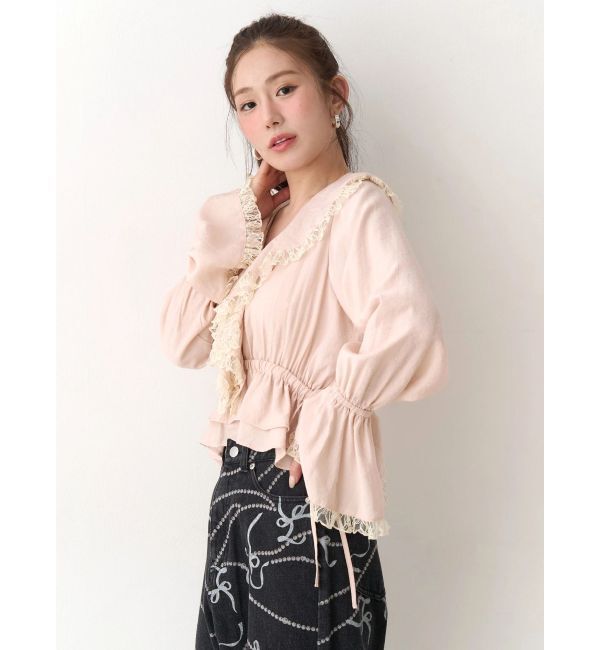 CALNAMUR「ラッフルフリルペプラムブラウス」|シャツ・ブラウス|