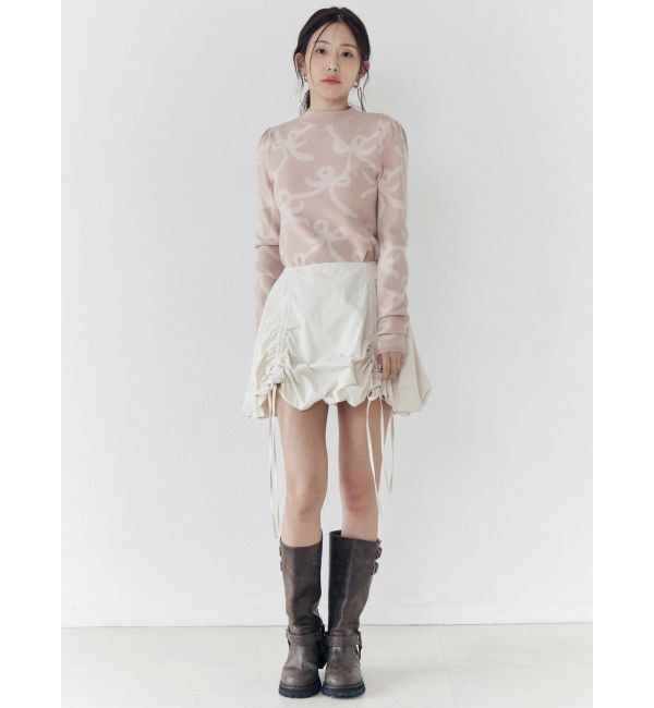 CALNAMUR「リボンパターンニット」|ニット・セーター|