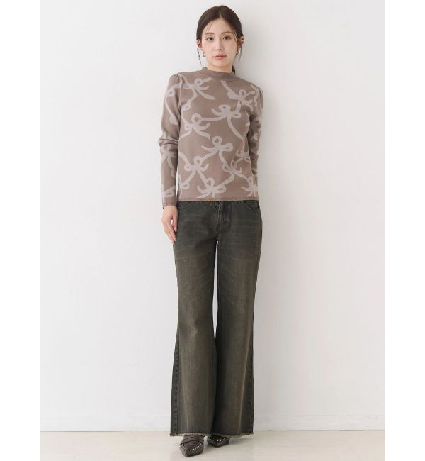 CALNAMUR「リボンパターンニット」|ニット・セーター|