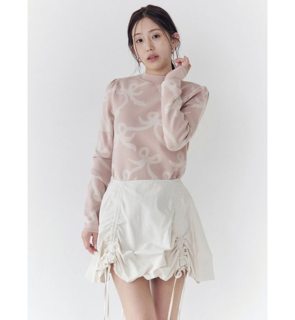 CALNAMUR「リボンパターンニット」|ニット・セーター|