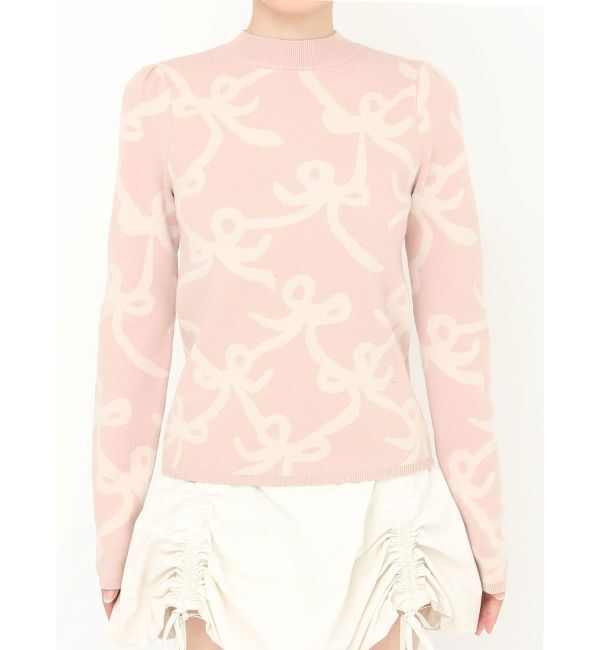 CALNAMUR「リボンパターンニット」|ニット・セーター|