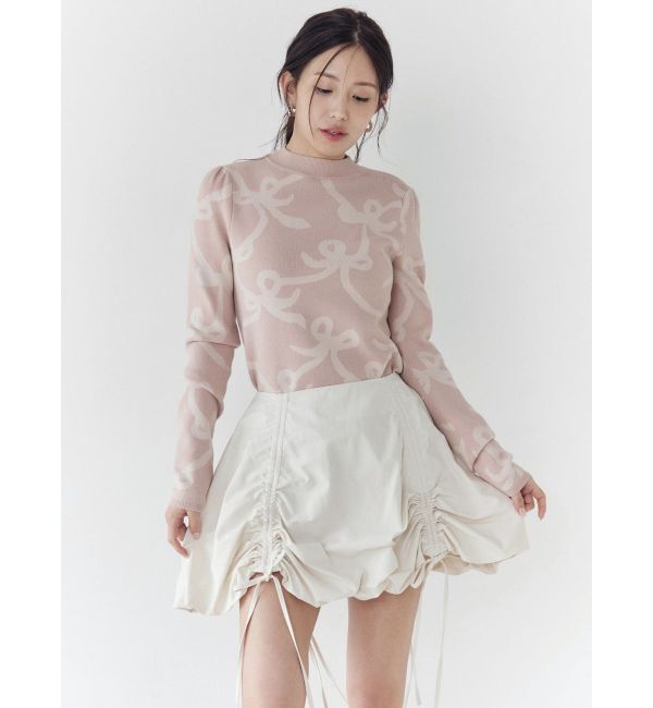 CALNAMUR「リボンパターンニット」|ニット・セーター|