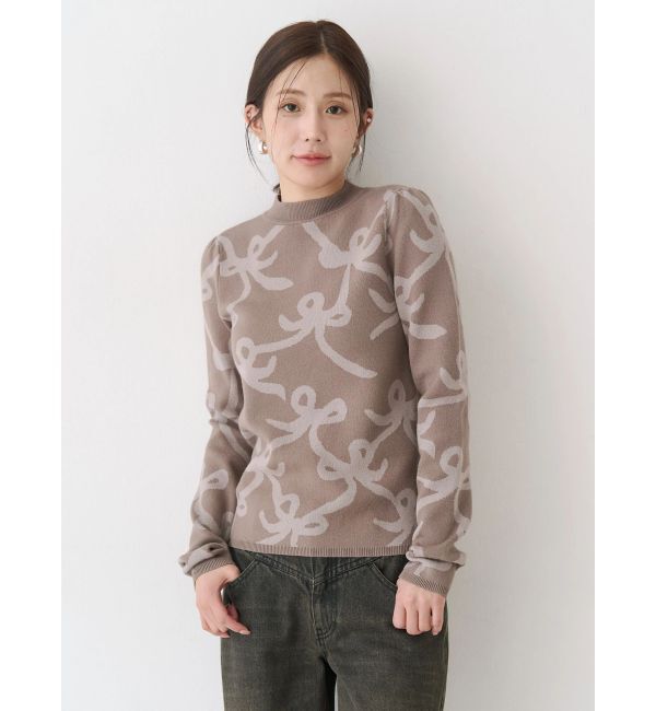CALNAMUR「リボンパターンニット」|ニット・セーター|