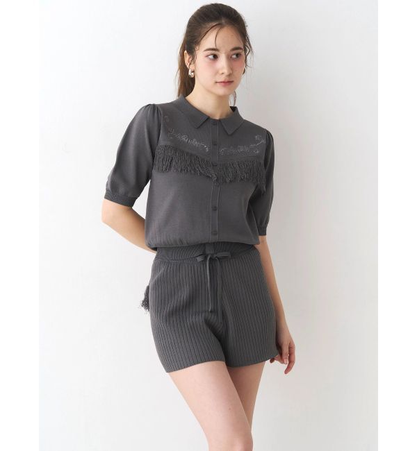 CALNAMUR「バックフリンジニットパンツ」|その他|