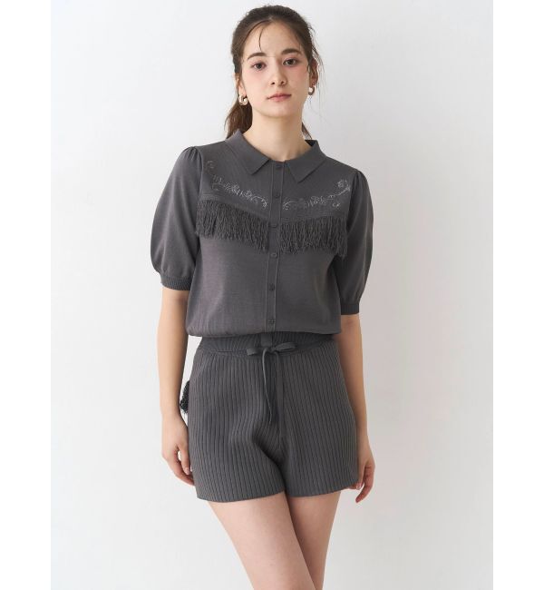 CALNAMUR「バックフリンジニットパンツ」|その他|