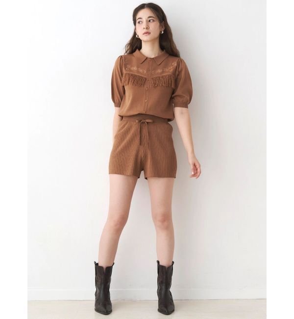 CALNAMUR「バックフリンジニットパンツ」|その他|