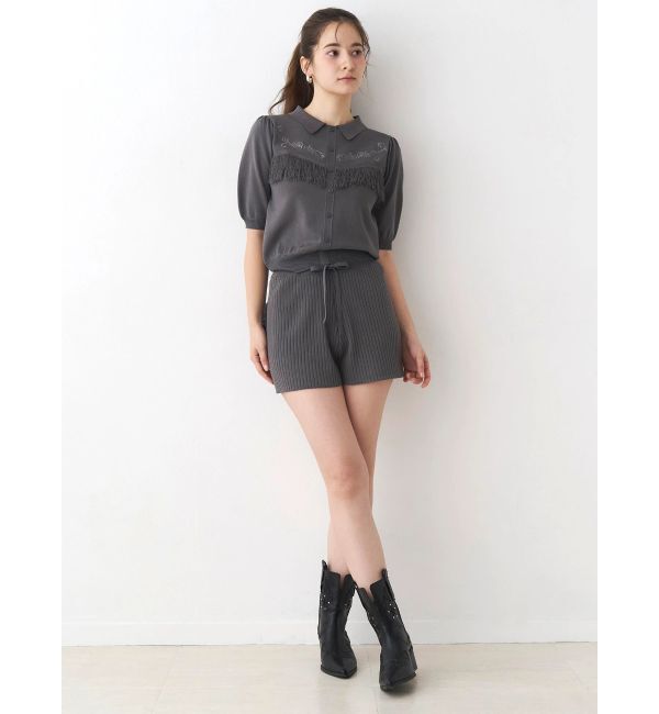 CALNAMUR「バックフリンジニットパンツ」|その他|