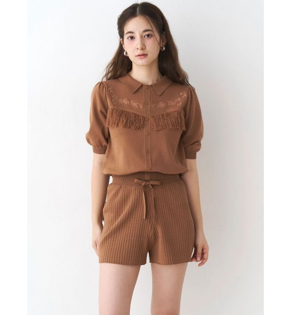 CALNAMUR「バックフリンジニットパンツ」|その他|