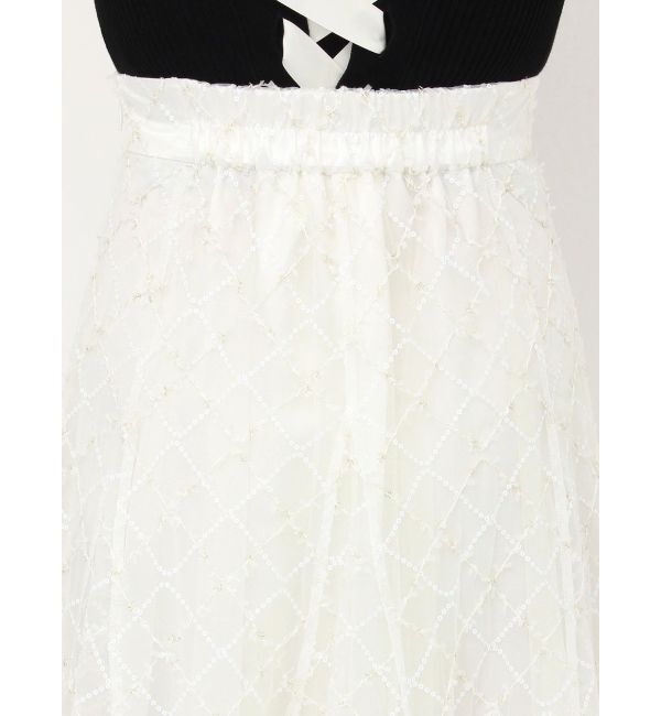 dazzlin「【再生産分】スパンコールチュールチェックスカート」|スカート|