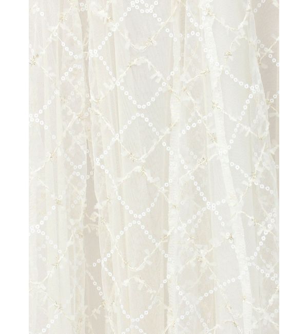 dazzlin「【再生産分】スパンコールチュールチェックスカート」|スカート|