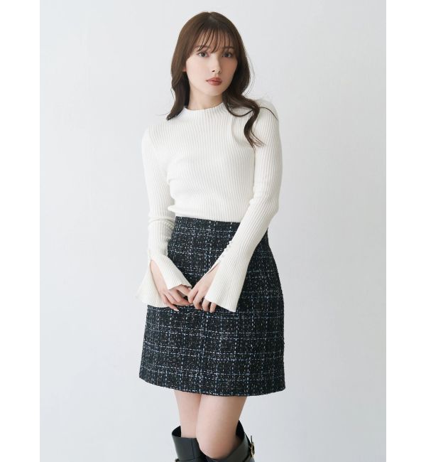 MERCURYDUO「オリジナルツイード台形ミニスカート」|スカート|