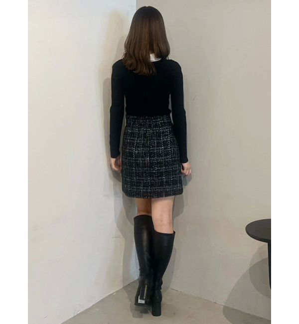 MERCURYDUO「オリジナルツイード台形ミニスカート」|スカート|