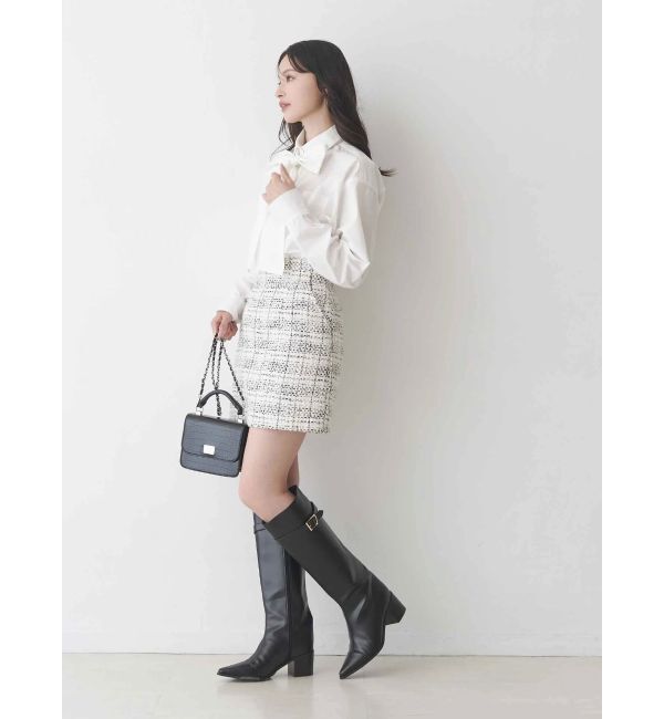 MERCURYDUO「オリジナルツイード台形ミニスカート」|スカート|