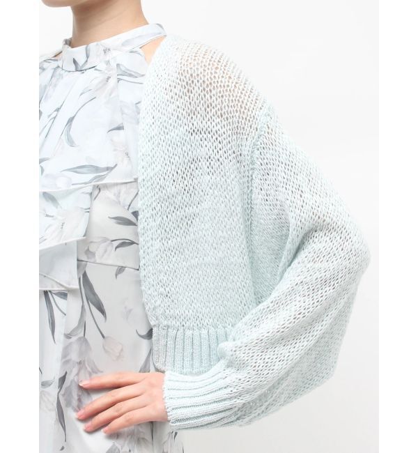 MERCURYDUO「透かし編みラメ混ボレロカーディガン」|カーディガン|