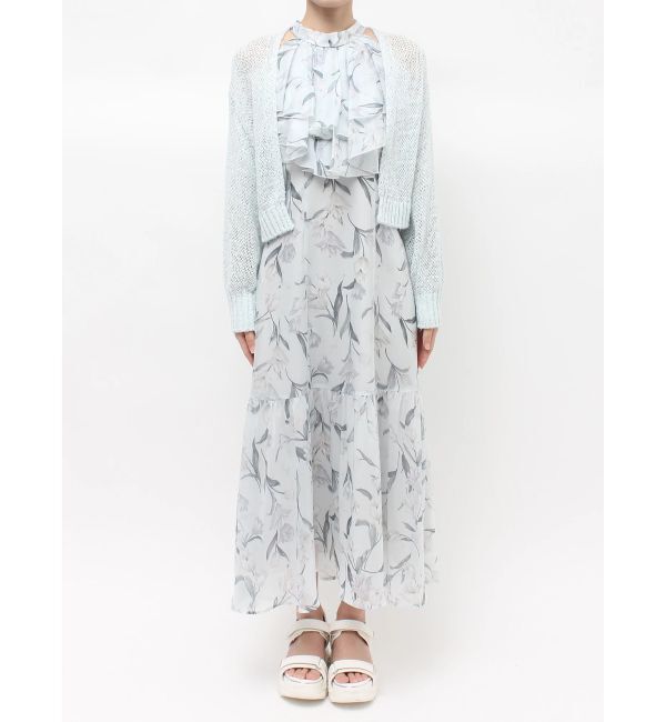 MERCURYDUO「透かし編みラメ混ボレロカーディガン」|カーディガン|