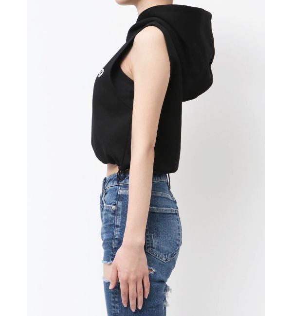 GYDA「GD HEM スピンドルノースリショートパーカー」|パーカー|