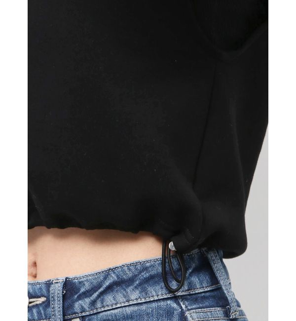 GYDA「GD HEM スピンドルノースリショートパーカー」|パーカー|