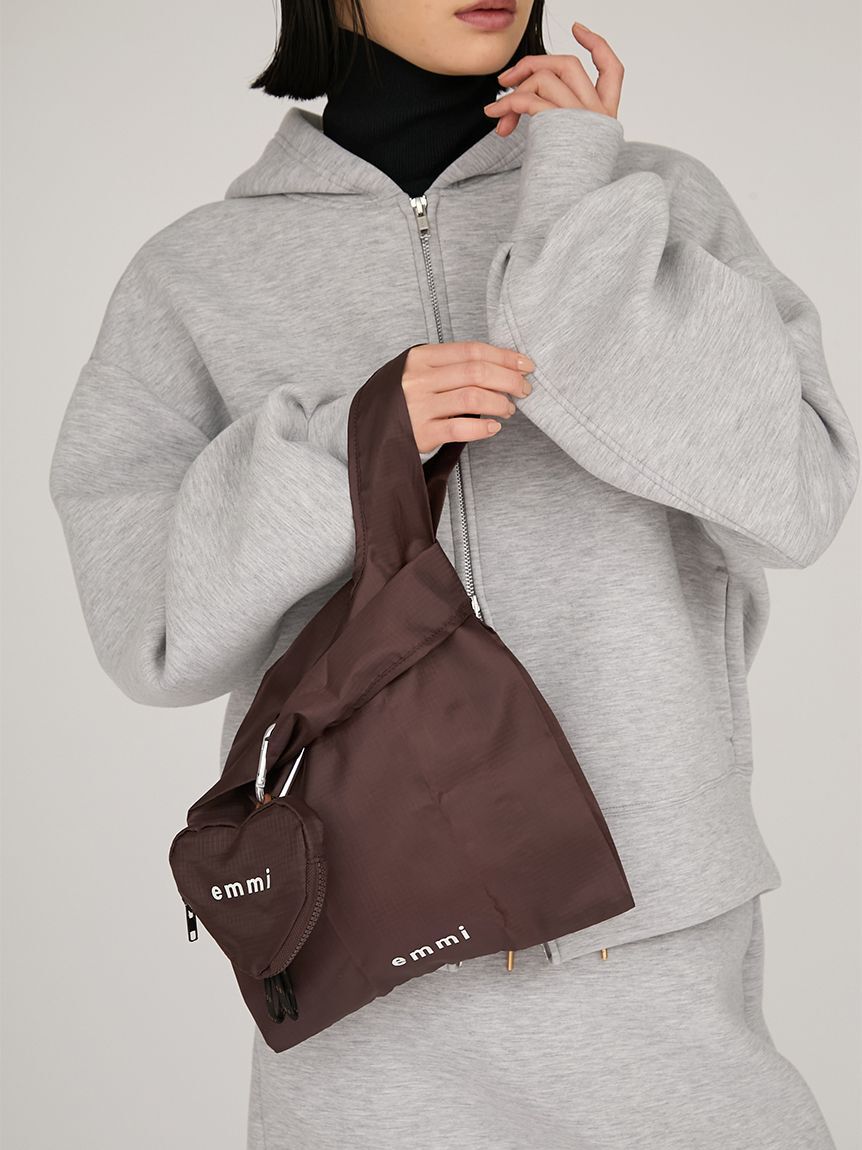 emmi atelier「【10th】ハートチャーム付きエコバッグ」|エコバッグ|