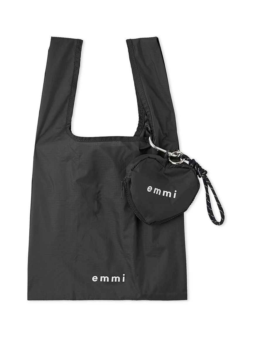 emmi atelier「【10th】ハートチャーム付きエコバッグ」|エコバッグ|NVY