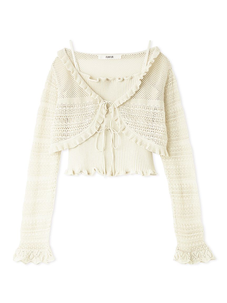 FURFUR「キャミソールセットカーディガン」|カーディガン|WHT