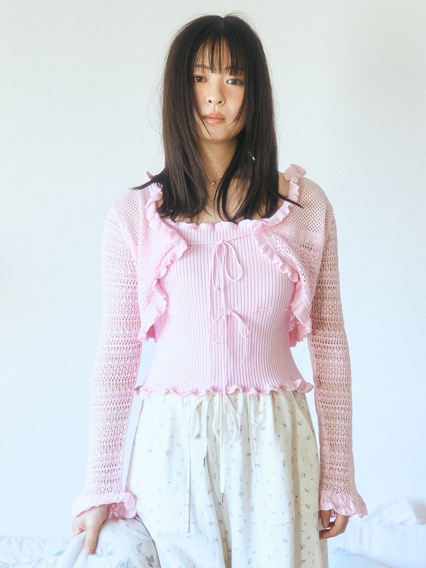 FURFUR「キャミソールセットカーディガン」|カーディガン|