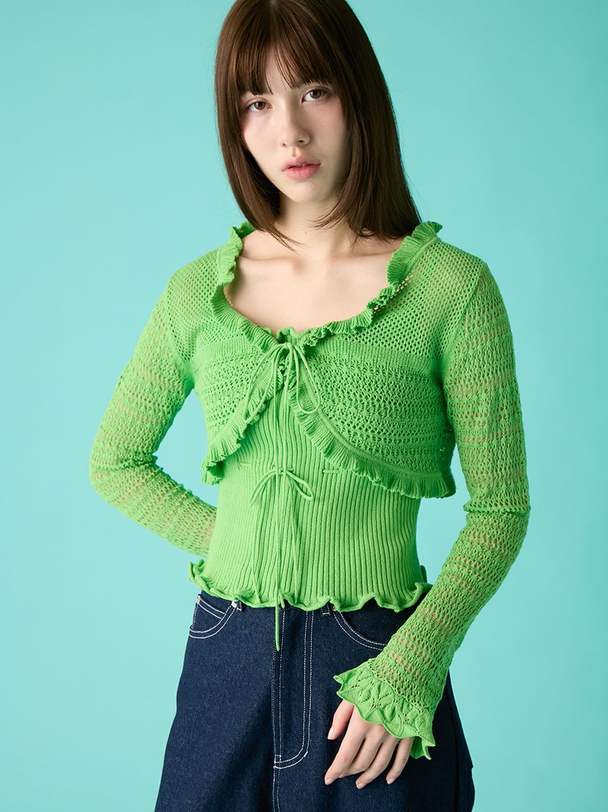 FURFUR「キャミソールセットカーディガン」|カーディガン|