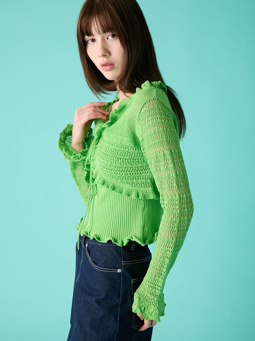 FURFUR「キャミソールセットカーディガン」|カーディガン|