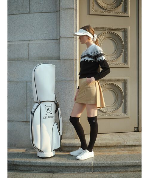 CELFORD「【CELFORD GOLF】　ロゴジャガードニットプルオーバー」|その他|
