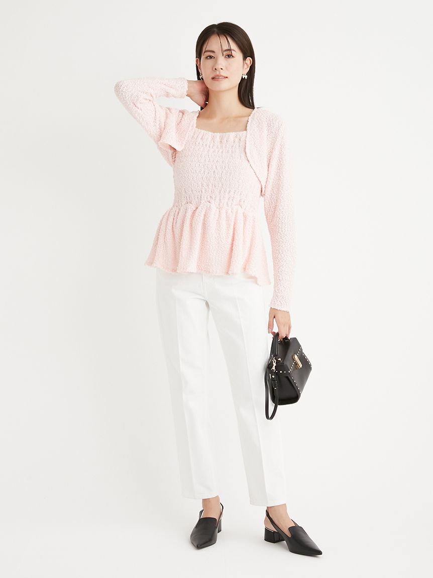 CELFORD「ハイライズ美脚ストレッチテーパードデニムパンツ」|デニム|