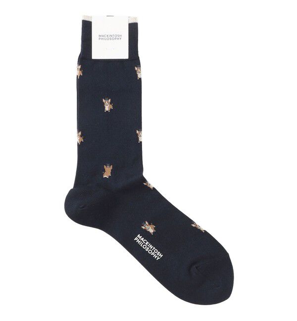 MACKINTOSH PHILOSOPHY「コーギー カジュアルソックス」|ソックス|ネイビー