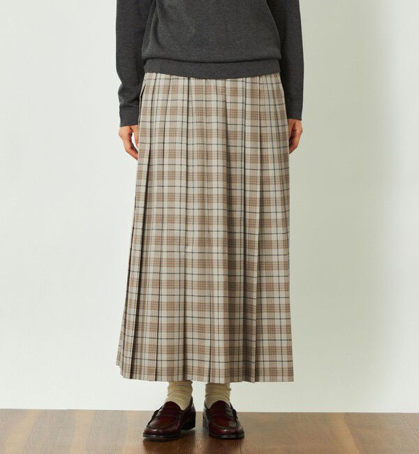 MACKINTOSH PHILOSOPHY「GREY LABEL チェックプリーツスカート」|スカート|ベージュ