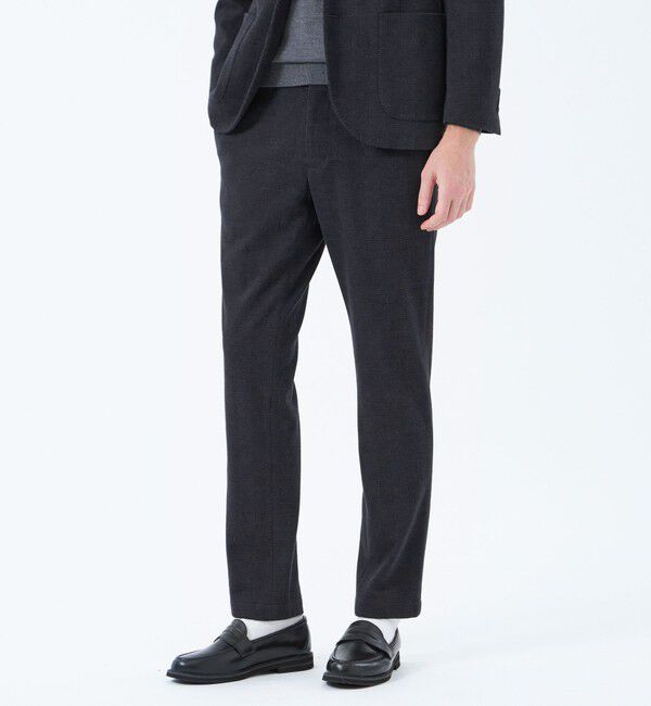 MACKINTOSH PHILOSOPHY「テーラードジャージー パンツ グレンチェック/千鳥」|スラックス|ネイビー