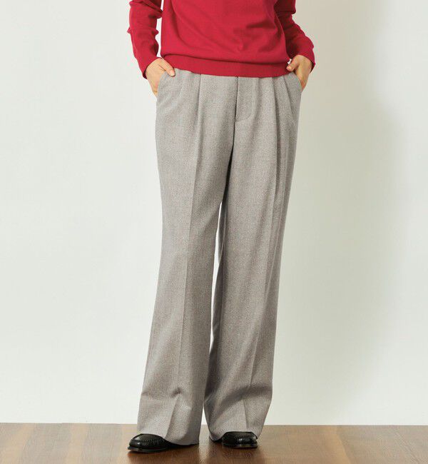 MACKINTOSH PHILOSOPHY「GREY LABEL タックプリーツワイドパンツ」|スラックス|グレー