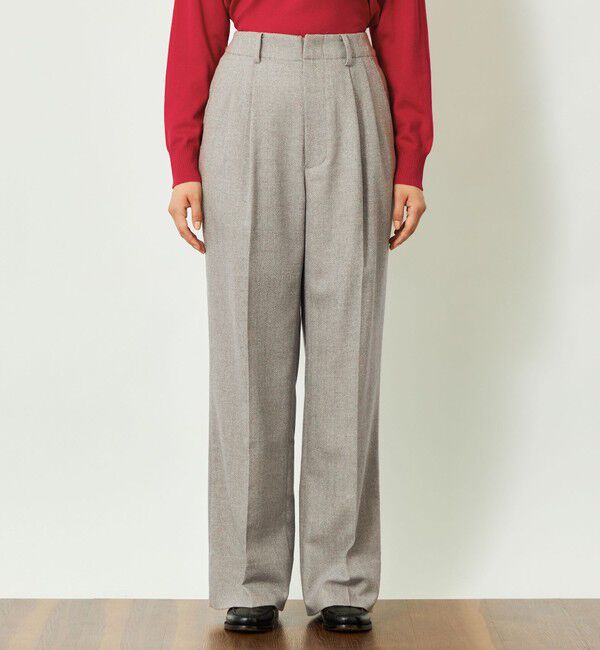 MACKINTOSH PHILOSOPHY「GREY LABEL タックプリーツワイドパンツ」|スラックス|