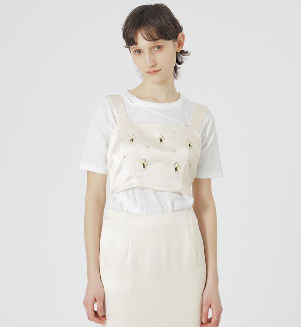  「ビジューキャミソール」|キャミソール|ホワイト