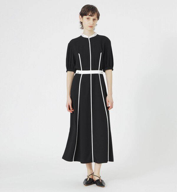  「【手洗い可】RAMPONIバイカラーワンピース」|ワンピース|