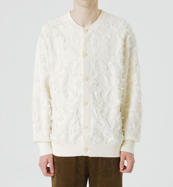  「フリンジジャカードクルーカーディガン」|ニット・セーター|