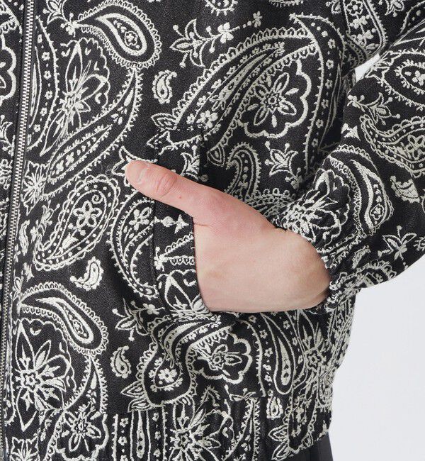  「ペイズリージャカードデニムブルゾン」|ブルゾン・スタジャン|