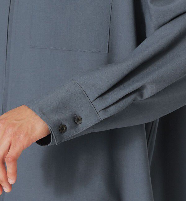  「ウールミックスポプリンジップシャツ」|シャツ・ブラウス|